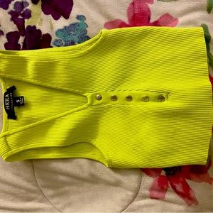 Neon green crop top